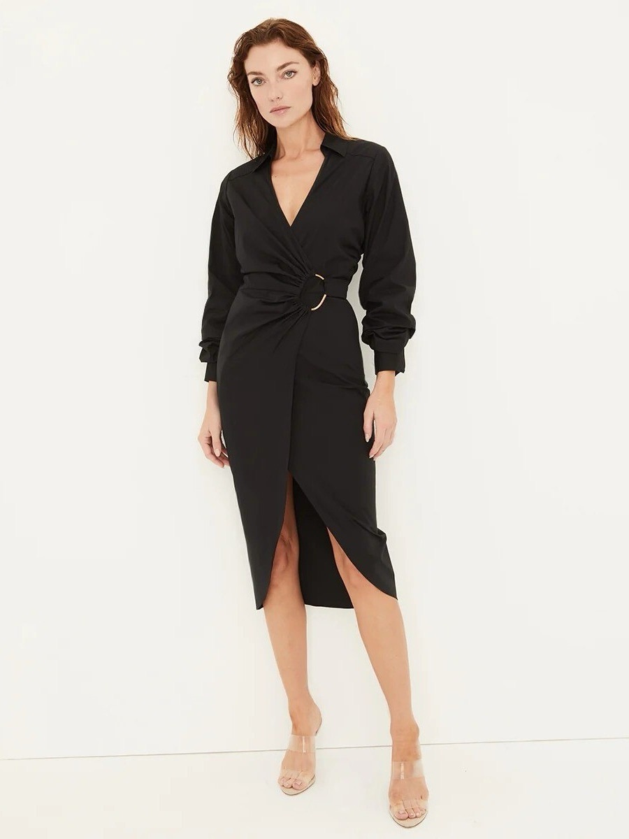 Veronica Beard - Black Afton Wrap Dress